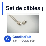 Set de câbles personnalisable avec logo dans un boîtier en bambou - Miniature 7