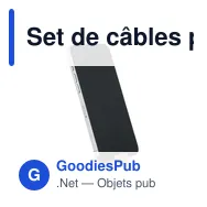 Set de câbles personnalisable avec logo dans un boîtier en bambou - Miniature 8