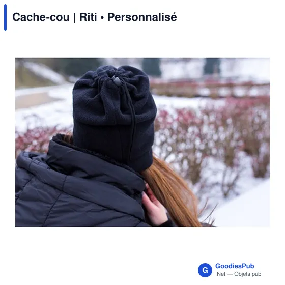 Cache-cou personnalisable Riti avec logo - 2 en 1 - Image 10