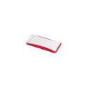Variante Blanc / Rouge - Cache-webcam personnalisable en ABS avec logo - Coloris bicolores