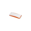 Variante Blanc / Orange - Cache-webcam personnalisable en ABS avec logo - Coloris bicolores