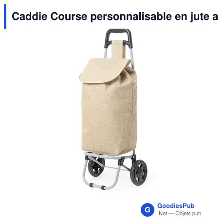Caddie Course personnalisable en jute avec logo