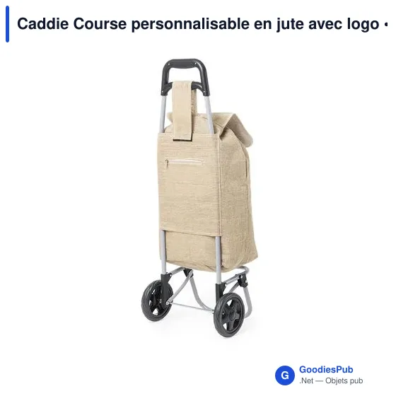Caddie Course personnalisable en jute avec logo - Image 4
