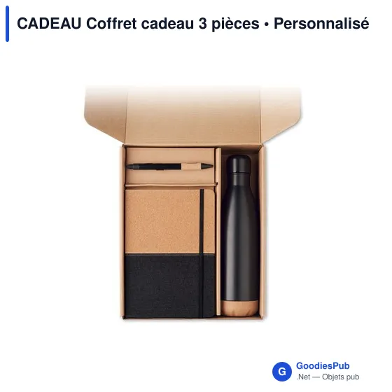 Coffret cadeau 3 pièces personnalisable avec logo - Image 3