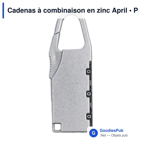 Cadenas à combinaison en zinc April