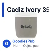 Tasse personnalisable Cadiz Ivory 350 ml avec logo - Miniature 1