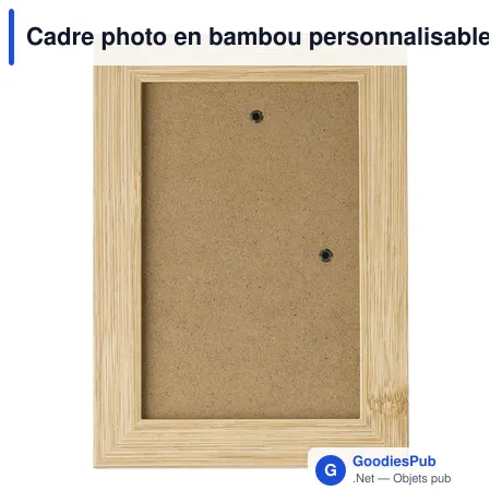 Cadre photo en bambou personnalisable avec logo - Lawson