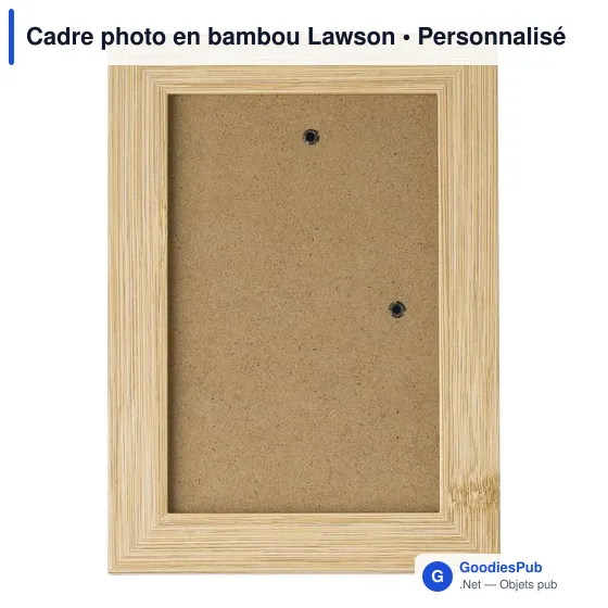 Cadre photo en bambou personnalisable avec logo - Lawson - Image 1