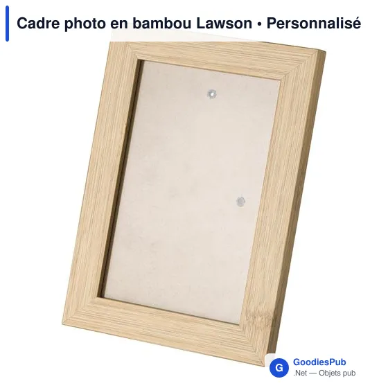 Cadre photo en bambou personnalisable avec logo - Lawson - Image 2
