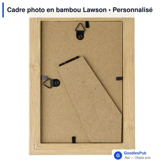 Cadre photo en bambou personnalisable avec logo - Lawson - Image 3