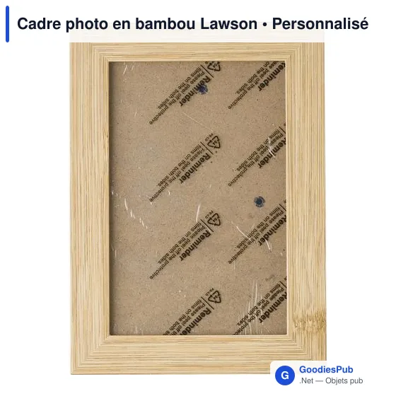 Cadre photo en bambou personnalisable avec logo - Lawson - Image 4