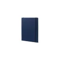 Variante Bleu foncé - Cahier personnalisable à couverture souple en PU avec logo - Maxi
