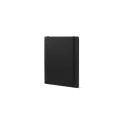Variante Noir - Cahier personnalisable à couverture souple en PU avec logo - Maxi