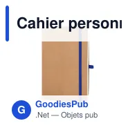 Cahier personnalisable A5 à couverture souple en kraft avec logo - Kraft souple - Miniature 3