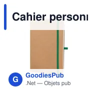 Cahier personnalisable A5 à couverture souple en kraft avec logo - Kraft souple - Miniature 5