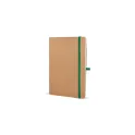 Variante Vert - Cahier personnalisable A5 à couverture souple en kraft avec logo - Kraft souple