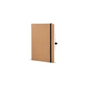 Variante Noir - Cahier personnalisable A5 à couverture souple en kraft avec logo - Kraft souple
