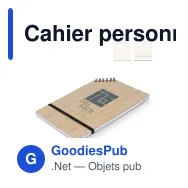 Cahier personnalisable A5 à reliure d'angle en bambou avec logo - Bambou A5 - Miniature 1
