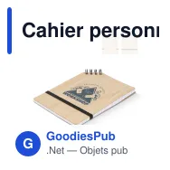 Cahier personnalisable A6 à reliure d'angle en bambou avec logo - Bambou A6 - Miniature 1