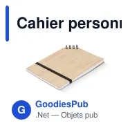 Cahier personnalisable A6 à reliure d'angle en bambou avec logo - Bambou A6 - Miniature 2