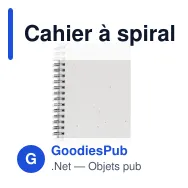 Cahier à spirale personnalisable en papier semences avec logo - Bio-papier - Miniature 2