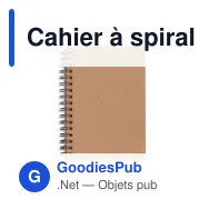 Cahier à spirale personnalisable en papier semences avec logo - Bio-papier - Miniature 3