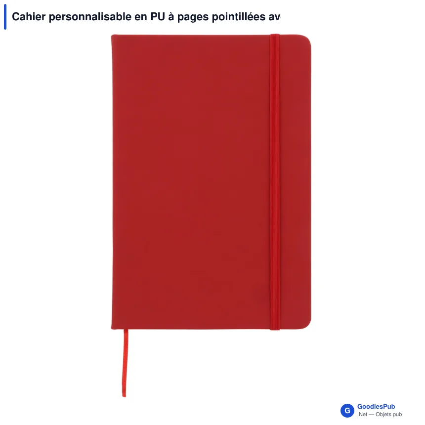 Cahier personnalisable en PU à pages pointillées avec logo - A5 papier FSC - Image 11