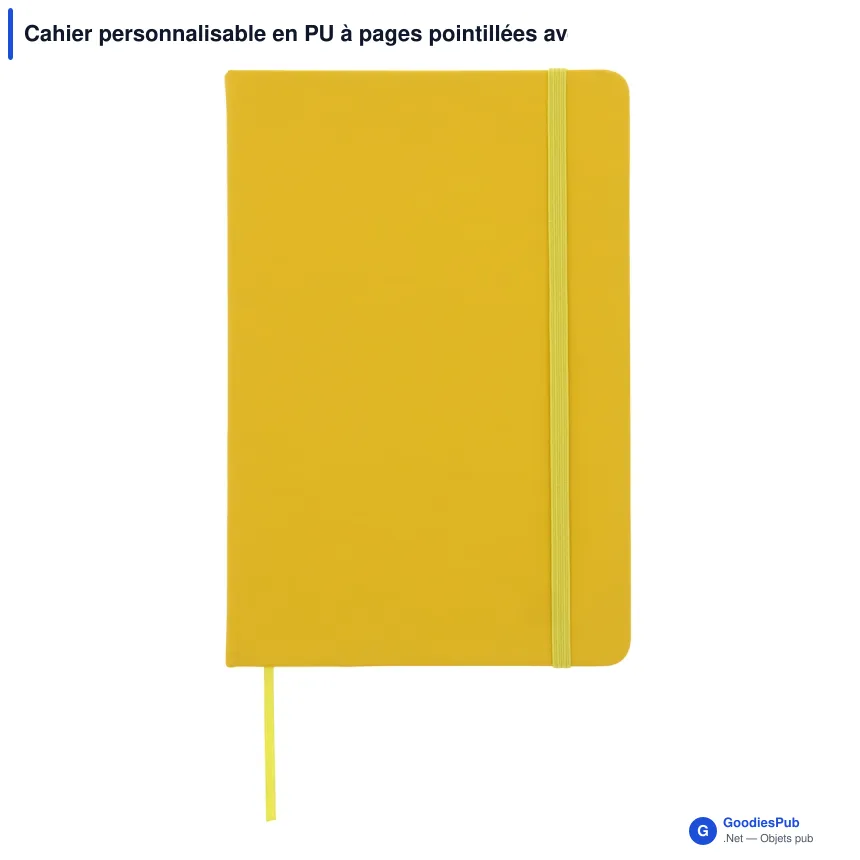 Cahier personnalisable en PU à pages pointillées avec logo - A5 papier FSC - Image 12