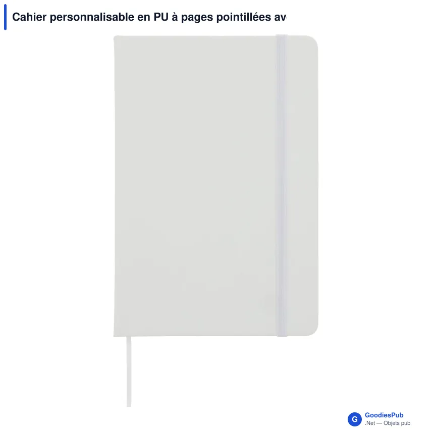 Cahier personnalisable en PU à pages pointillées avec logo - A5 papier FSC - Image 3
