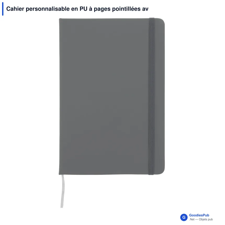 Cahier personnalisable en PU à pages pointillées avec logo - A5 papier FSC - Image 6