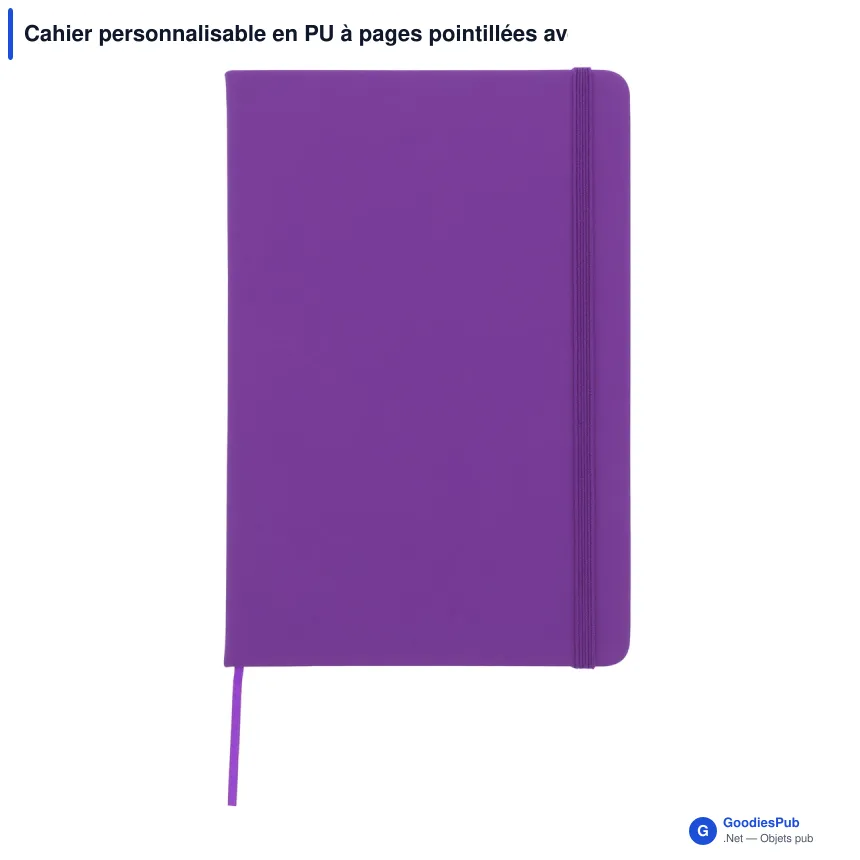 Cahier personnalisable en PU à pages pointillées avec logo - A5 papier FSC - Image 7