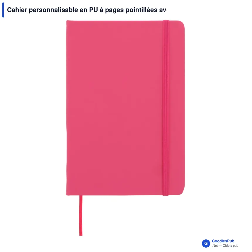 Cahier personnalisable en PU à pages pointillées avec logo - A5 papier FSC - Image 8