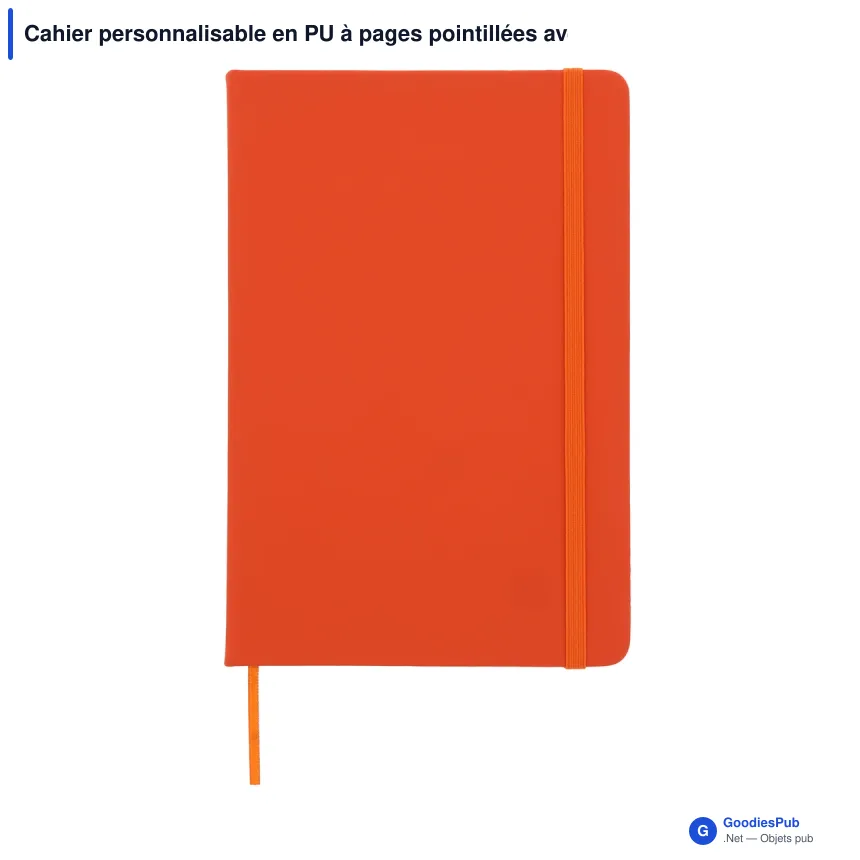 Cahier personnalisable en PU à pages pointillées avec logo - A5 papier FSC - Image 9