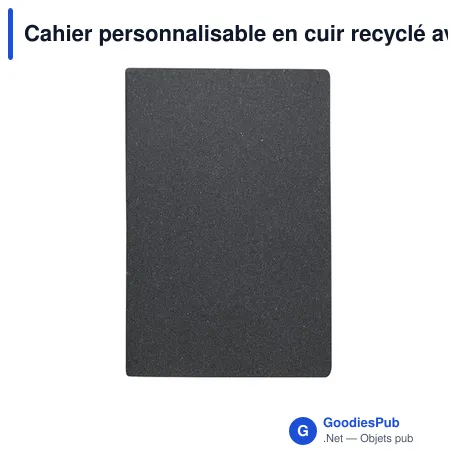 Cahier personnalisable en cuir recyclé avec logo - Atrex
