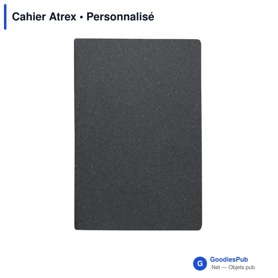 Cahier personnalisable en cuir recyclé avec logo - Atrex - Image 1