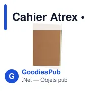 Cahier personnalisable en cuir recyclé avec logo - Atrex - Miniature 2