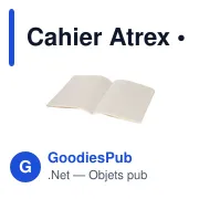 Cahier personnalisable en cuir recyclé avec logo - Atrex - Miniature 4