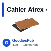 Cahier personnalisable en cuir recyclé avec logo - Atrex - Miniature 5