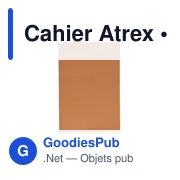 Cahier personnalisable en cuir recyclé avec logo - Atrex - Miniature 6
