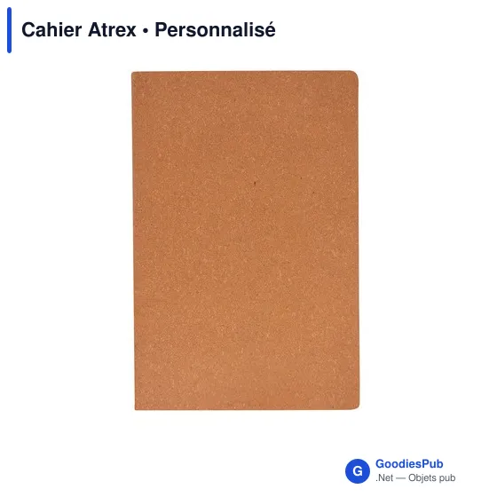 Cahier personnalisable en cuir recyclé avec logo - Atrex - Image 6
