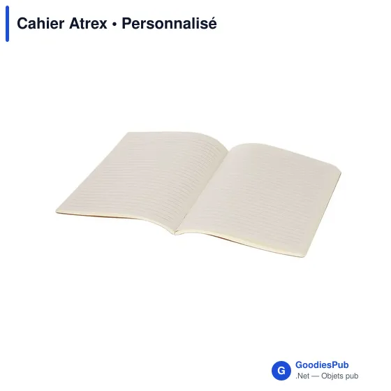 Cahier personnalisable en cuir recyclé avec logo - Atrex - Image 9