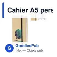 Cahier A5 personnalisable en carton à coins arrondis avec logo - Eco - Miniature 1