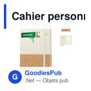 Cahier personnalisable A5 en coton et liège avec logo - Coton et liège - Miniature 1