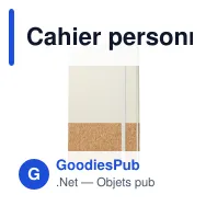 Cahier personnalisable A5 en coton et liège avec logo - Coton et liège - Miniature 2