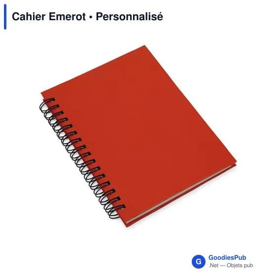 Cahier à anneaux personnalisable en carton recyclé avec logo - Image 1