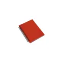 Variante rouge - Cahier à anneaux personnalisable en carton recyclé avec logo