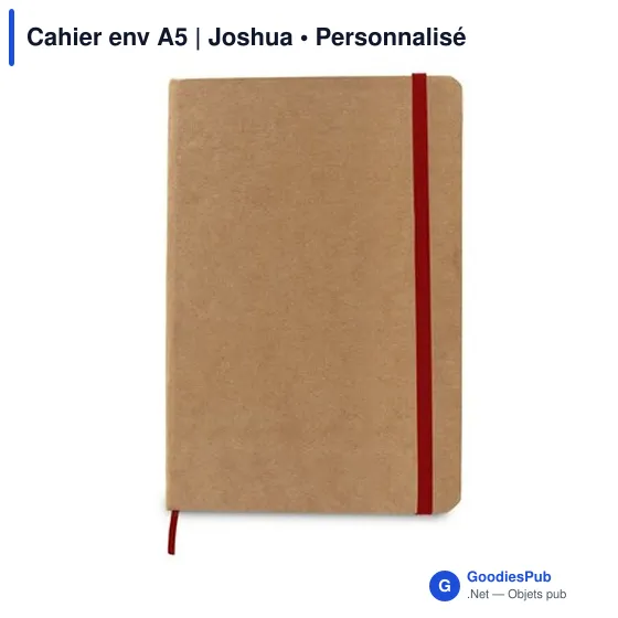 Cahier A5 personnalisable Joshua avec logo en carton recyclé - Image 12