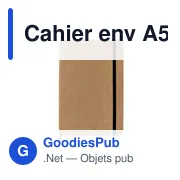 Cahier A5 personnalisable Joshua avec logo en carton recyclé - Miniature 5