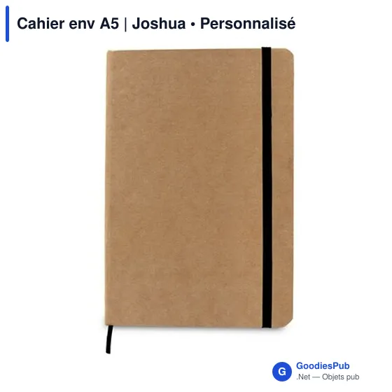 Cahier A5 personnalisable Joshua avec logo en carton recyclé - Image 5