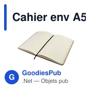 Cahier A5 personnalisable Joshua avec logo en carton recyclé - Miniature 6